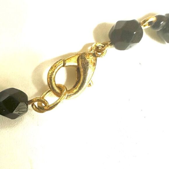Black glass beaded necklace - Picture 6 of 6